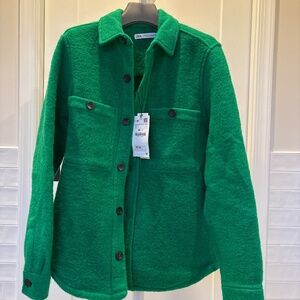 NWT Zara wool jacket shirt Small